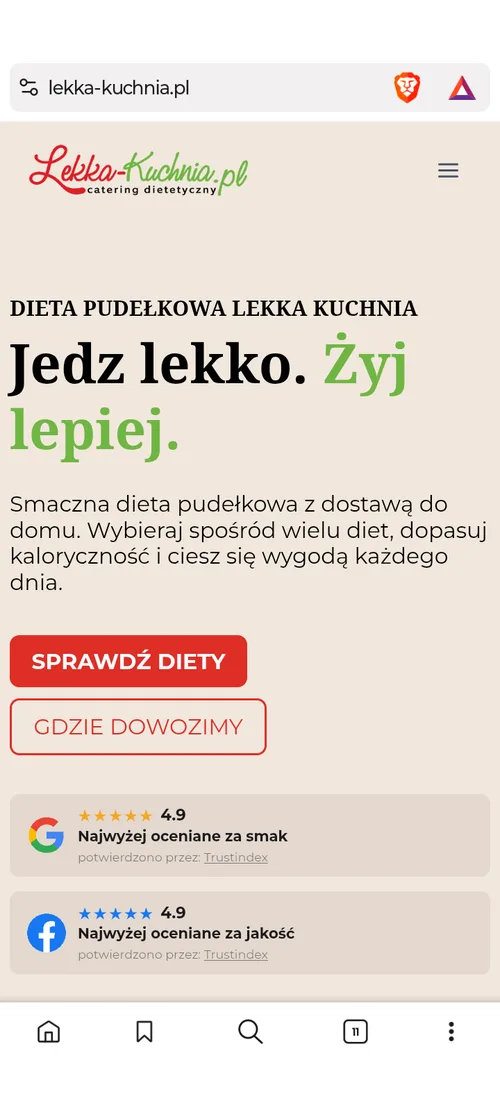 Lekka-Kuchnia.pl - wersja mobile
