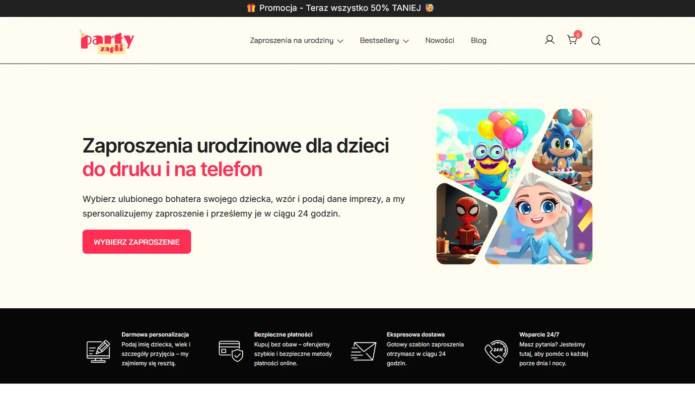 PartyZapki - wersja desktop