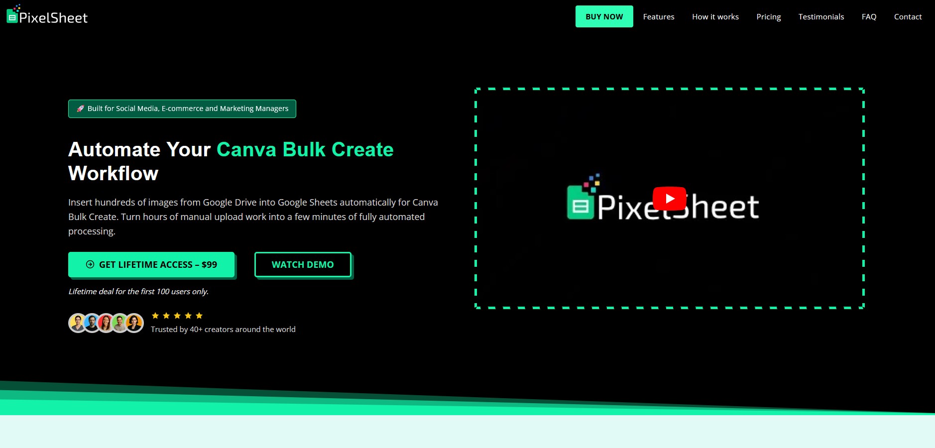 pixel sheet - strona firmowa www